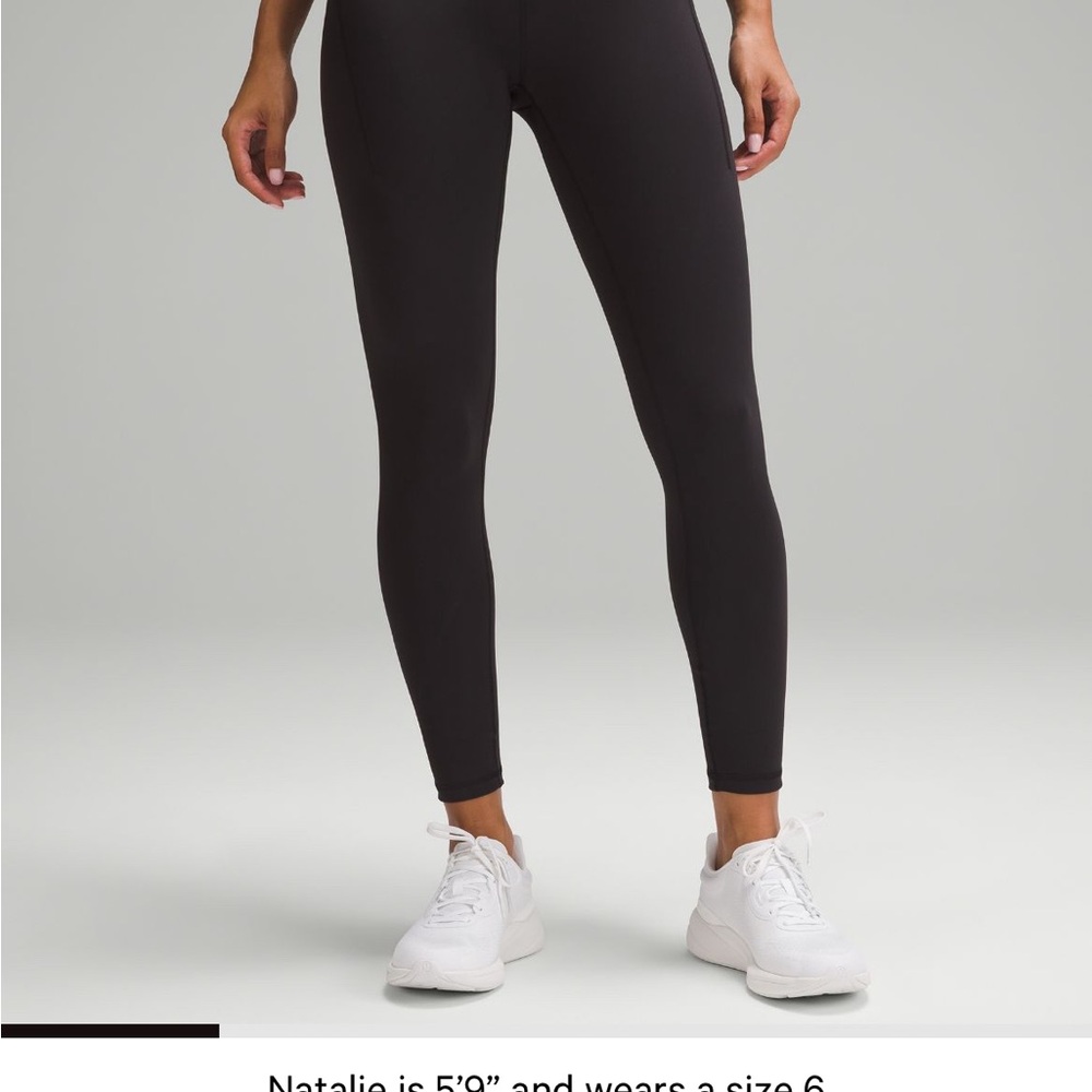 Wunder Train 25” Black Leggings with pockets